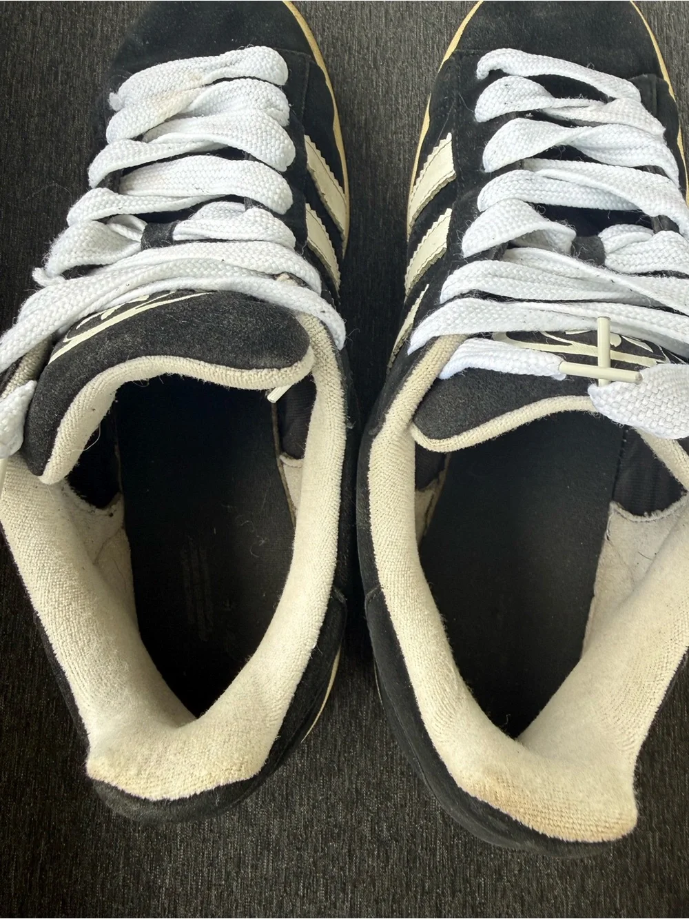 adidas Black and White Suede Low-Top Sneakers
